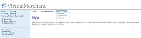 myvirtualmerchant step one